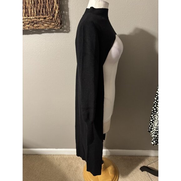 Fashion To Figure Black Cutout Ribbed Pullover Duster Sweater Plus Size 1 NWT - Picture 5 of 14